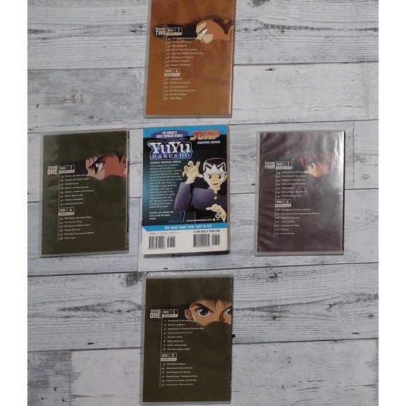 Yu Yu Hakusho Custom 5Pc Ghost Detective Collection! 4 DVD & 1 Vol 1 Manga Novel - Picture 3 of 4